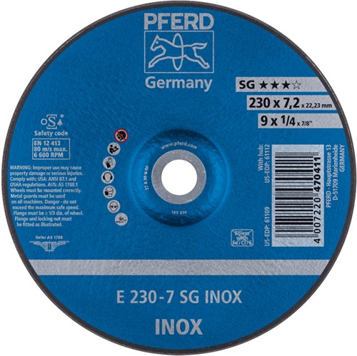 Pferd Afbraamschijf E 230-7 SG INOX